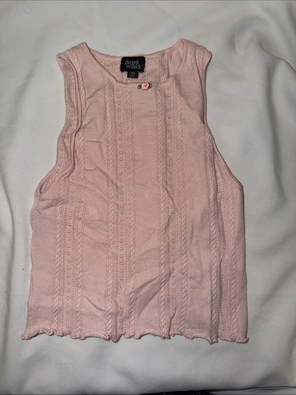 Beverly and Beck Pink Knit Sleeveless Top size XS